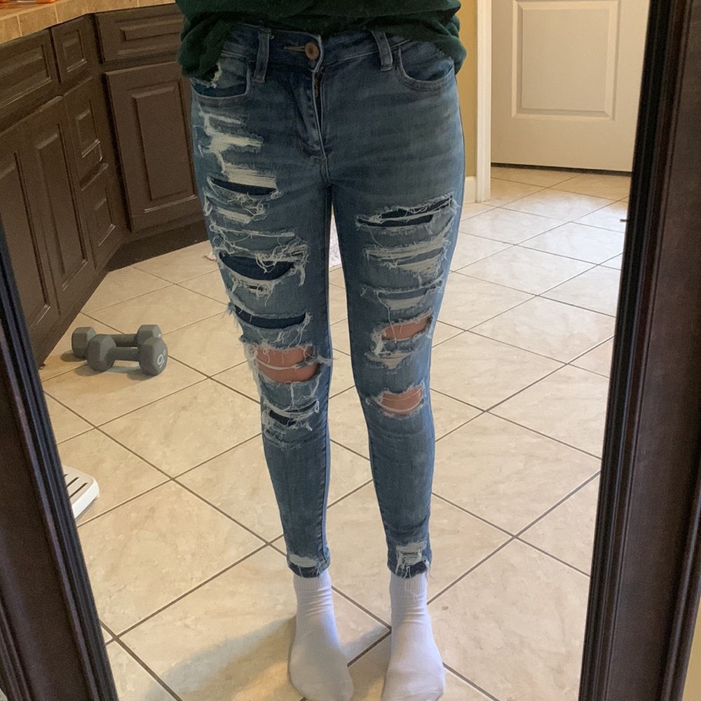 American Eagle ripped jeans